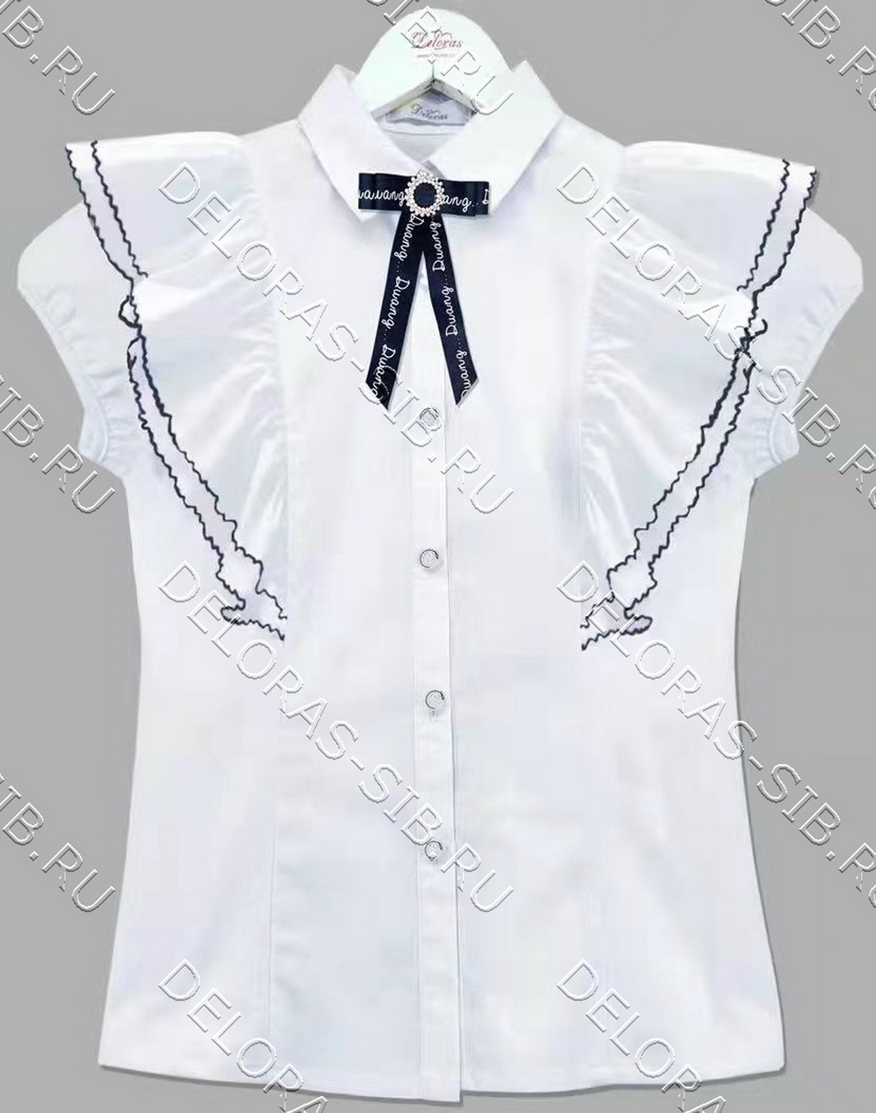 63377SC Блуза трикотаж/швейка к/р